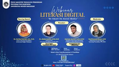Teknologi Pendidikan UNM Gelar Webinar Literasi Digital “Be Smart On Social Media"
